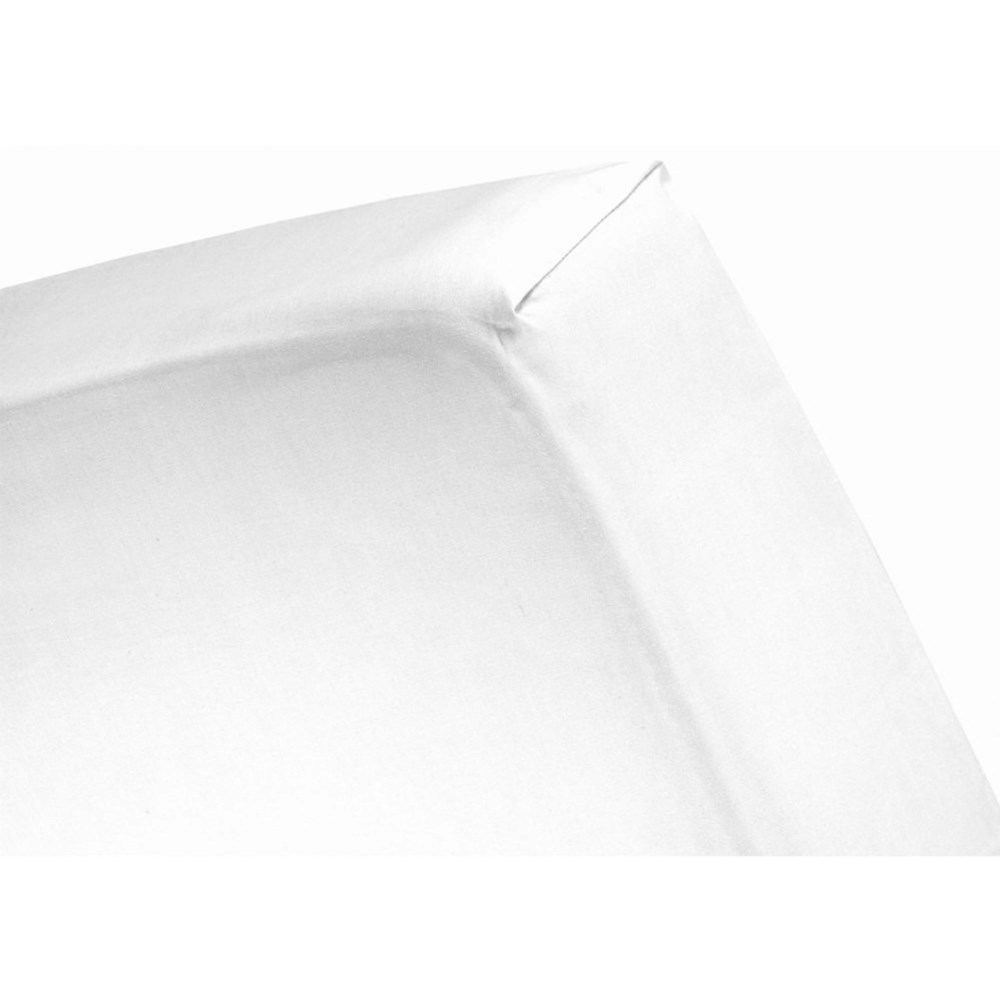 Hoeslaken - 70x210cm - wit - 100% katoensatijn