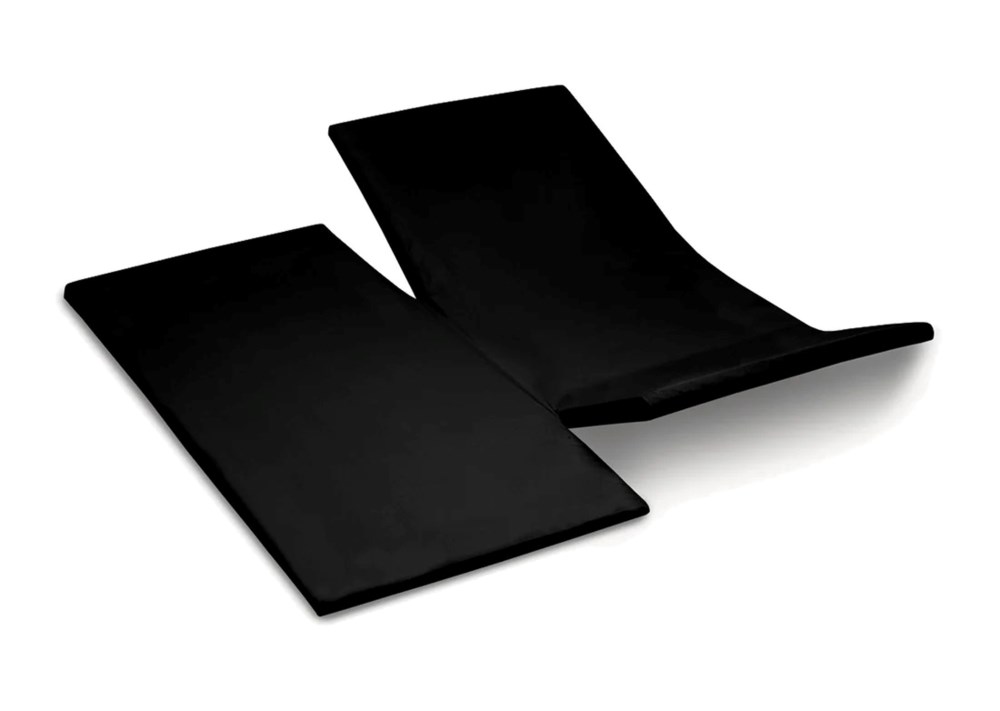 Hoeslaken - dubbel split - 160x200cm - zwart - 100% katoensatijn