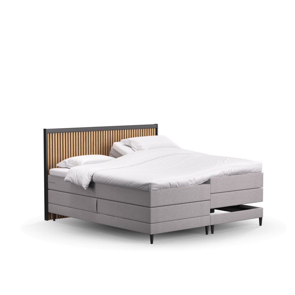 Boxspring Leon elektrisch exclusief verlichting | 140x200 | | totaalBED | 2-persoons